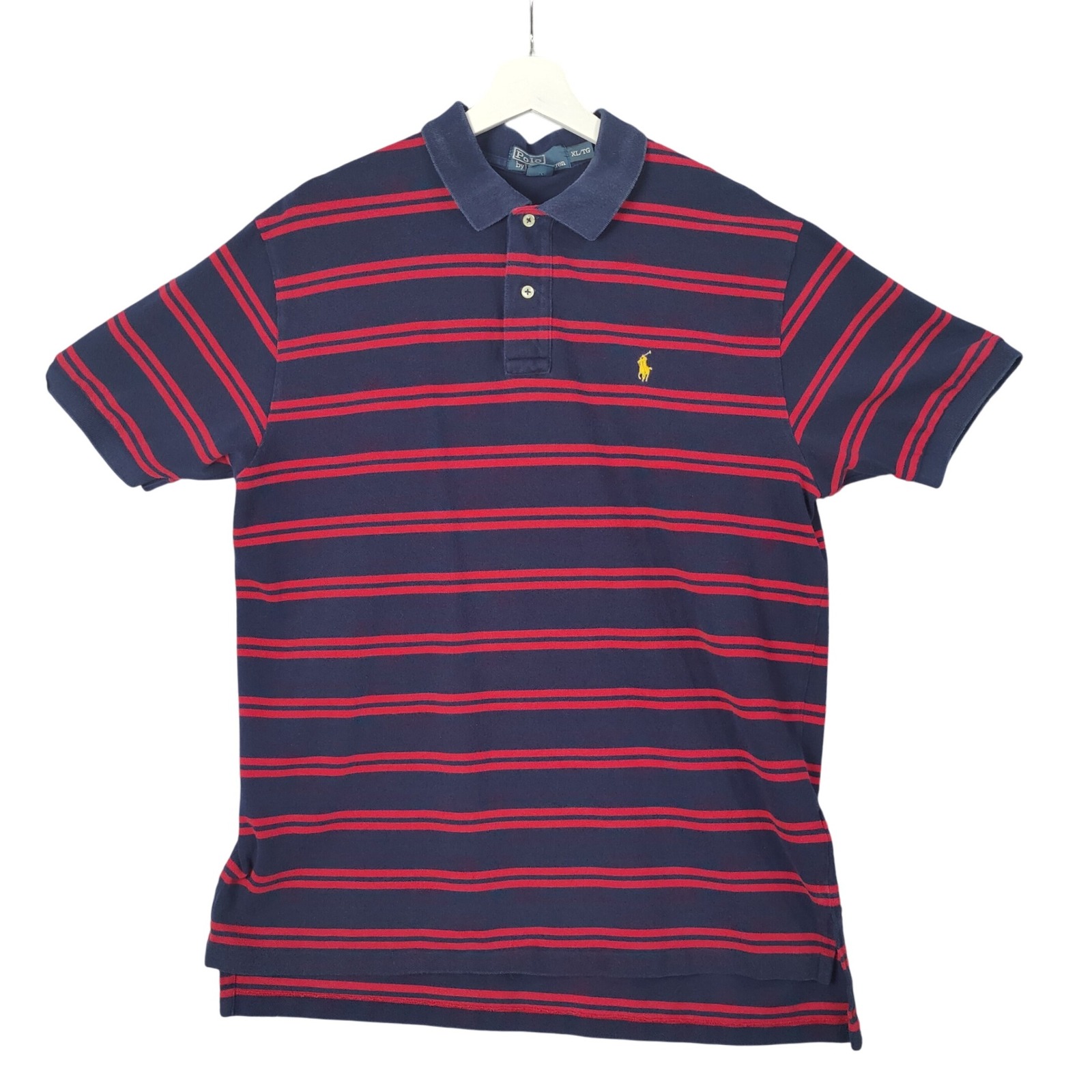 Polo Ralph Lauren Striped Polo Shirt Cotton Short Sleeve Preppy Nautical Mens Xl